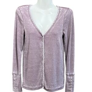 Chaser Women's Cardigan S Purple Lightweight Ribbed‎ Chic Fairycore Indie